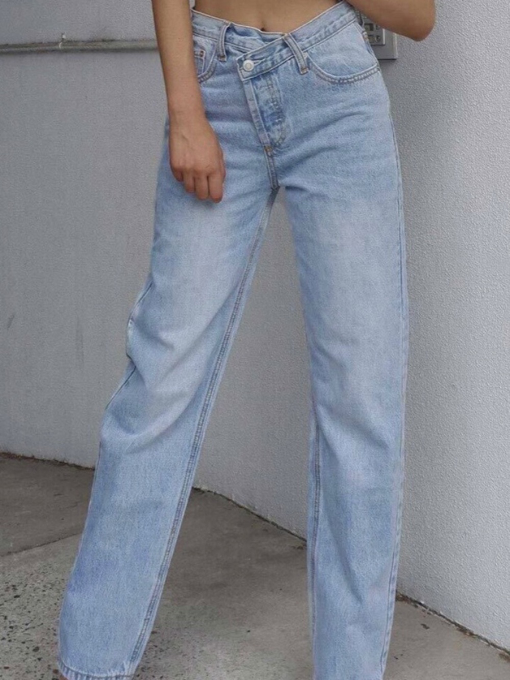 Princess Polly asymmetrical jeans